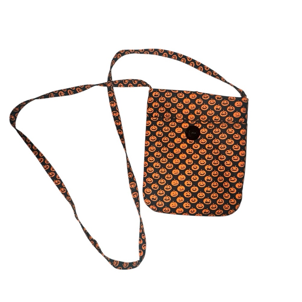 Halloween Pumpkin Print Crossbody Bag